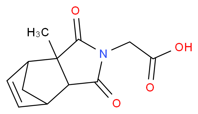 (2-methyl-3,5-dioxo-4-azatricyclo[5.2.1.0~2,6~]dec-8-en-4-yl)acetic acid_分子结构_CAS_1005134-08-6)