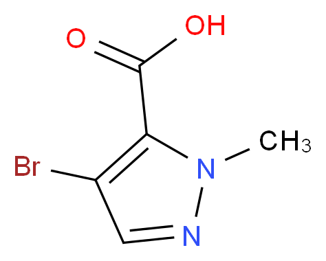 4-bromo-1-methyl-1H-pyrazole-5-carboxylic acid_分子结构_CAS_84547-84-2