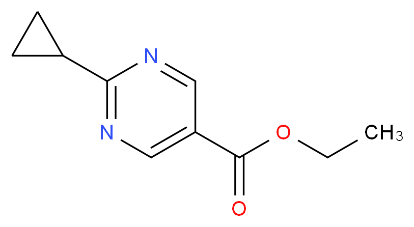 Ethyl 2-cyclopropylpyrimidine-5-carboxylate_分子结构_CAS_648423-77-2)