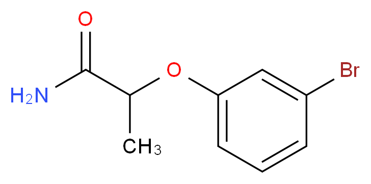 2-(3-Bromophenoxy)propanamide_分子结构_CAS_915923-02-3)