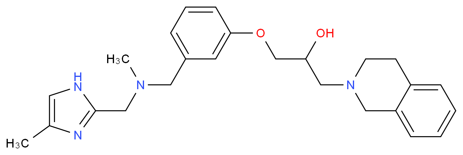 1-(3,4-dihydro-2(1H)-isoquinolinyl)-3-[3-({methyl[(4-methyl-1H-imidazol-2-yl)methyl]amino}methyl)phenoxy]-2-propanol_分子结构_CAS_)