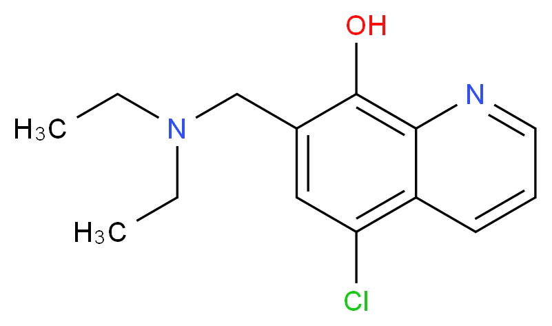 5-chloro-7-[(diethylamino)methyl]quinolin-8-ol_分子结构_CAS_103325-93-5