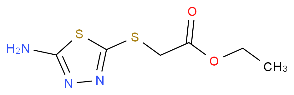 ethyl 2-[(5-amino-1,3,4-thiadiazol-2-yl)thio]acetate_分子结构_CAS_32418-24-9)