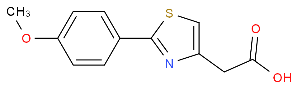 2-(4-甲氧基苯基)噻唑-4-羧酸_分子结构_CAS_23353-14-2)