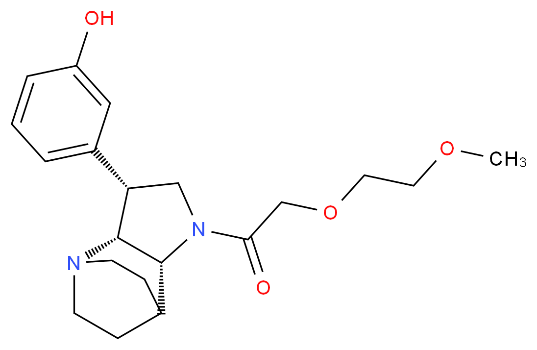 3-{(3R*,3aR*,7aR*)-1-[(2-methoxyethoxy)acetyl]octahydro-4,7-ethanopyrrolo[3,2-b]pyridin-3-yl}phenol_分子结构_CAS_)