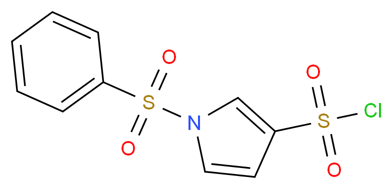 1-(Phenylsulfonyl)pyrrole-3-sulfonyl chloride_分子结构_CAS_881406-26-4)