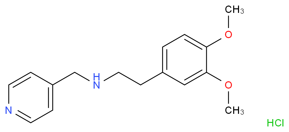 [2-(3,4-Dimethoxy-phenyl)-ethyl]-pyridin-4-yl-methyl-amine hydrochloride_分子结构_CAS_1185293-57-5)