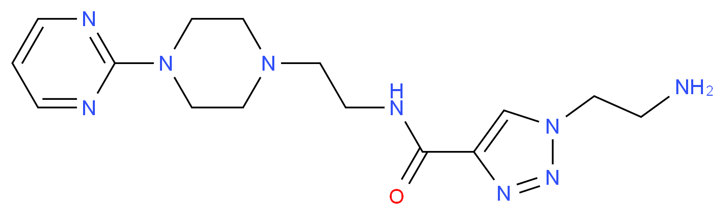 1-(2-aminoethyl)-N-[2-(4-pyrimidin-2-ylpiperazin-1-yl)ethyl]-1H-1,2,3-triazole-4-carboxamide_分子结构_CAS_)