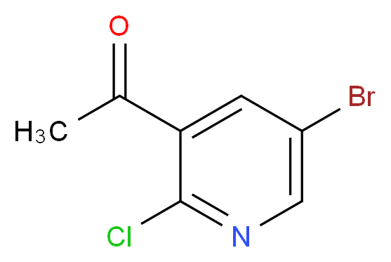 1-(5-Bromo-2-chloropyridin-3-yl)ethanone_分子结构_CAS_886365-47-5)
