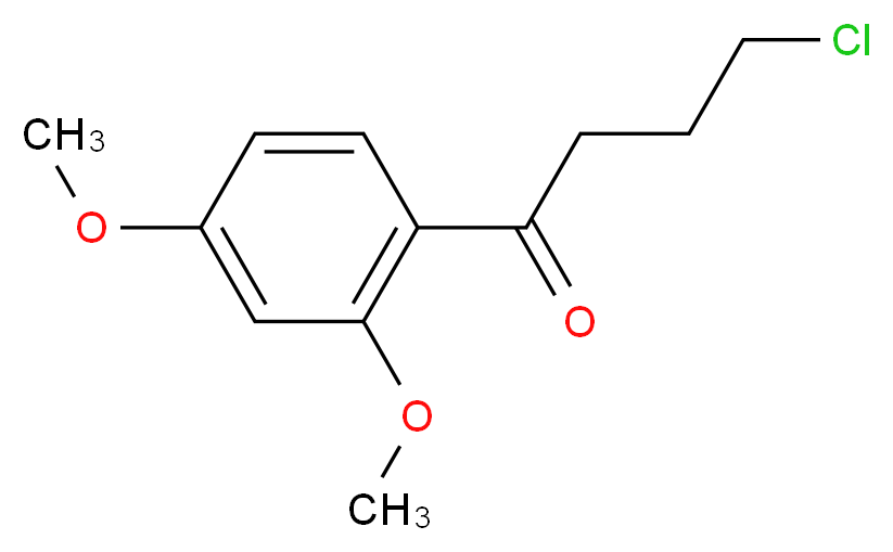 4-chloro-1-(2,4-dimethoxyphenyl)butan-1-one_分子结构_CAS_80269-97-2