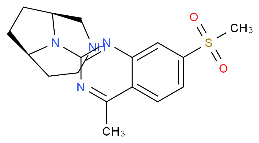 2-[(1S*,6R*)-3,9-diazabicyclo[4.2.1]non-9-yl]-4-methyl-7-(methylsulfonyl)quinazoline_分子结构_CAS_)