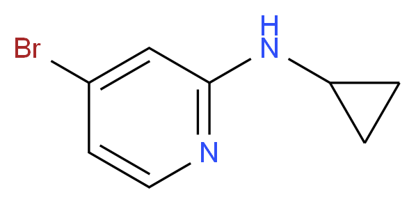 4-bromo-N-cyclopropylpyridin-2-amine_分子结构_CAS_1209458-84-3