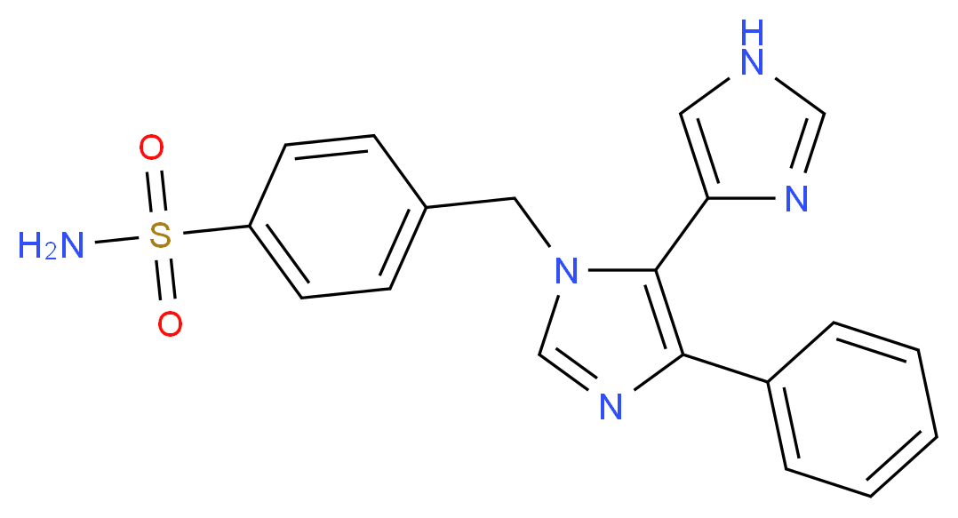 4-[(5'-phenyl-1H,3'H-4,4'-biimidazol-3'-yl)methyl]benzenesulfonamide_分子结构_CAS_)
