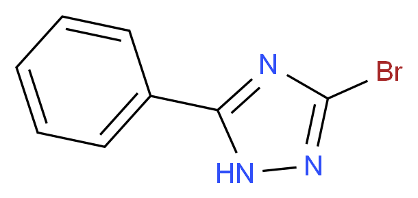 3-Bromo-5-phenyl-1H-1,2,4-triazole_分子结构_CAS_)