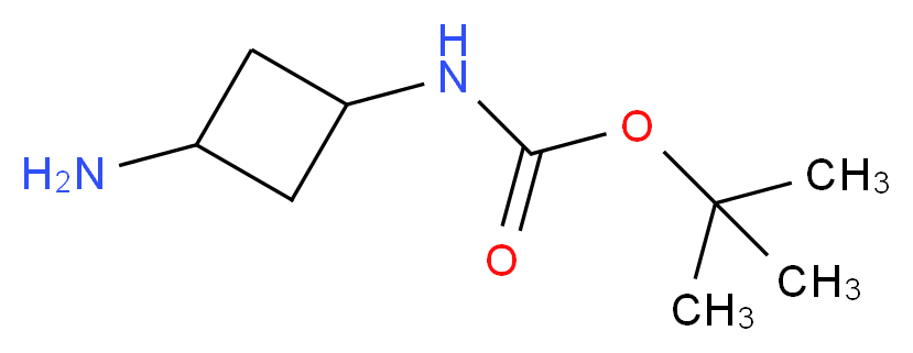 tert-butyl N-(3-aminocyclobutyl)carbamate_分子结构_CAS_1090904-48-5