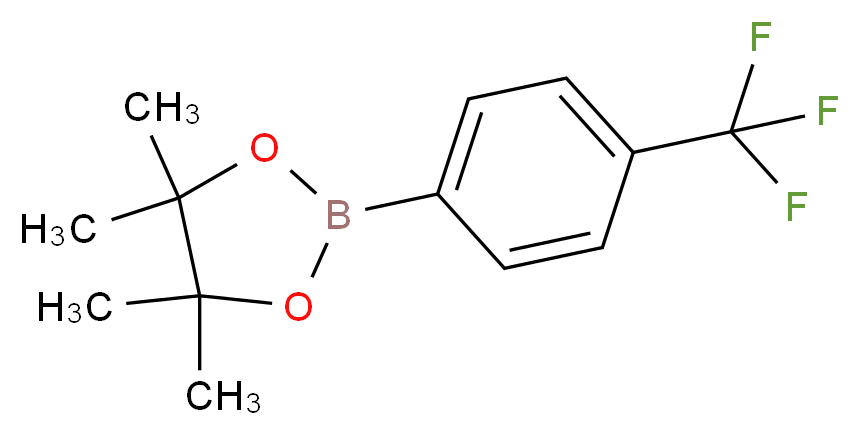 4,4,5,5-tetramethyl-2-[4-(trifluoromethyl)phenyl]-1,3,2-dioxaborolane_分子结构_CAS_214360-65-3