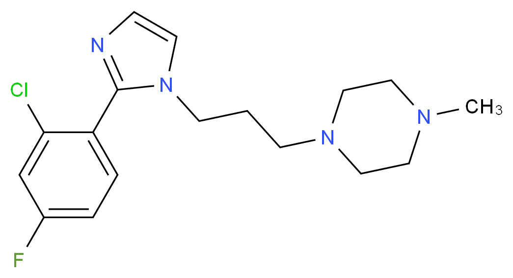 1-{3-[2-(2-chloro-4-fluorophenyl)-1H-imidazol-1-yl]propyl}-4-methylpiperazine_分子结构_CAS_)