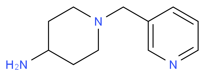 1-(pyridin-3-ylmethyl)piperidin-4-amine_分子结构_CAS_160357-88-0