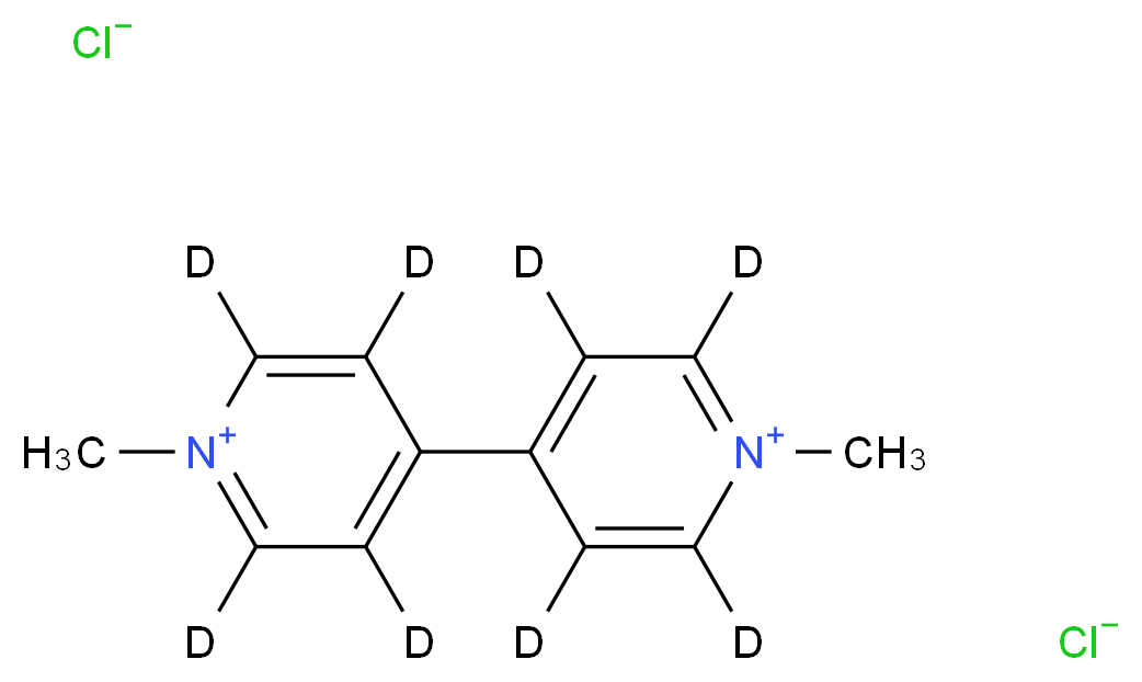 1-methyl-4-[1-methyl(<sup>2</sup>H<sub>4</sub>)pyridin-1-ium-4-yl](<sup>2</sup>H<sub>4</sub>)pyridin-1-ium dichloride_分子结构_CAS_347841-45-6