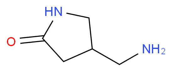 4-(aminomethyl)pyrrolidin-2-one_分子结构_CAS_676627-00-2)