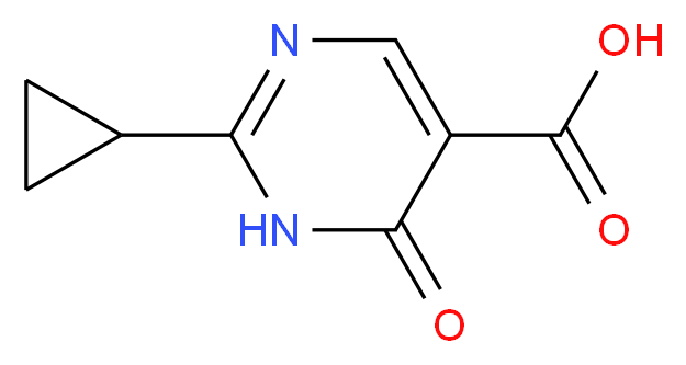 2-cyclopropyl-6-oxo-1,6-dihydropyrimidine-5-carboxylic acid_分子结构_CAS_)