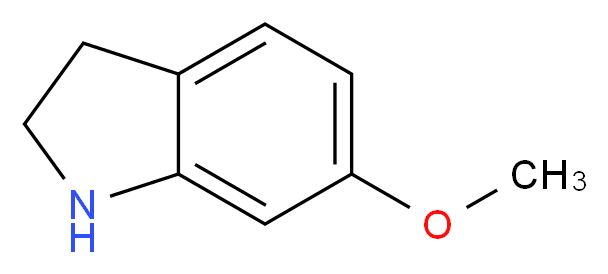 6-methoxy-2,3-dihydro-1H-indole_分子结构_CAS_7556-47-0