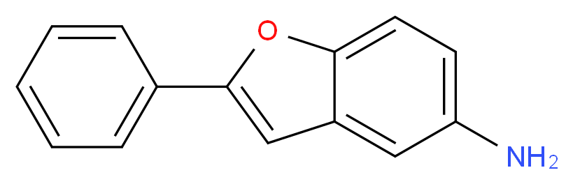 (2-phenyl-1-benzofuran-5-yl)amine_分子结构_CAS_77084-15-2)
