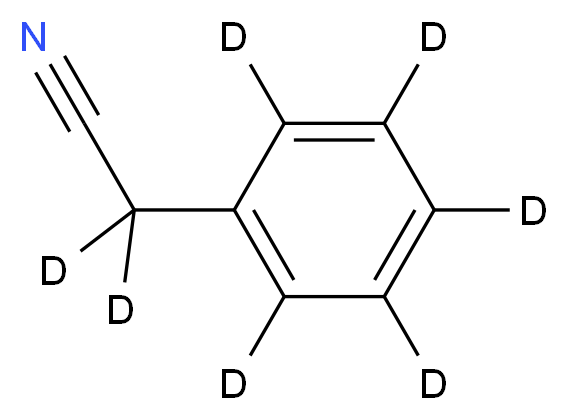 2-(<sup>2</sup>H<sub>5</sub>)phenyl(<sup>2</sup>H<sub>2</sub>)acetonitrile_分子结构_CAS_65538-26-3