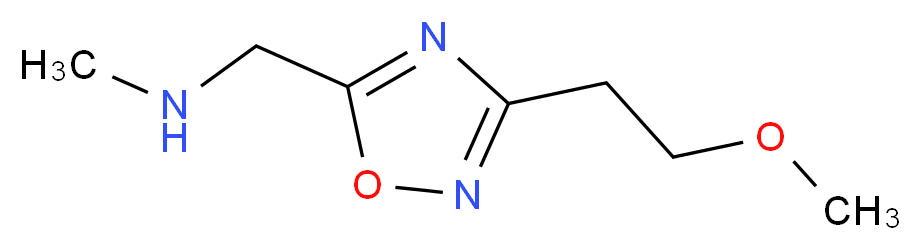 {[3-(2-methoxyethyl)-1,2,4-oxadiazol-5-yl]methyl}(methyl)amine_分子结构_CAS_)