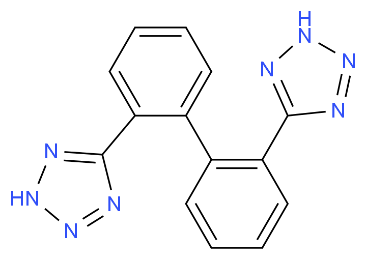 2,2'-Bistetrazole-1,1'-bisphenyl (Losartan Impurity )_分子结构_CAS_1159977-11-3)