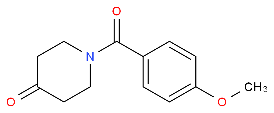 1-(4-METHOXY-BENZOYL)-PIPERIDIN-4-ONE_分子结构_CAS_91586-26-4)