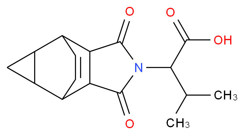 2-(1,3-Dioxooctahydro-4,6-ethenocyclopropa-[f]isoindol-2(1H)-yl)-3-methylbutanoic acid_分子结构_CAS_)