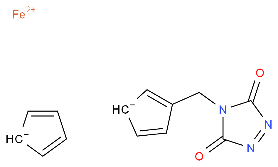 λ<sup>2</sup>-iron(2+) ion 3-[(dioxo-4,5-dihydro-3H-1,2,4-triazol-4-yl)methyl]cyclopenta-2,4-dien-1-ide cyclopenta-2,4-dien-1-ide_分子结构_CAS_640297-29-6