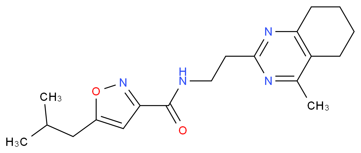 5-isobutyl-N-[2-(4-methyl-5,6,7,8-tetrahydroquinazolin-2-yl)ethyl]isoxazole-3-carboxamide_分子结构_CAS_)