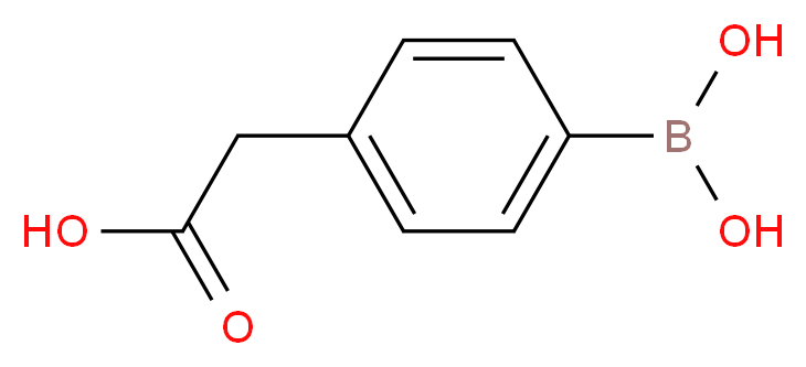 4-(Carboxymethyl)benzeneboronic acid_分子结构_CAS_90111-58-3)