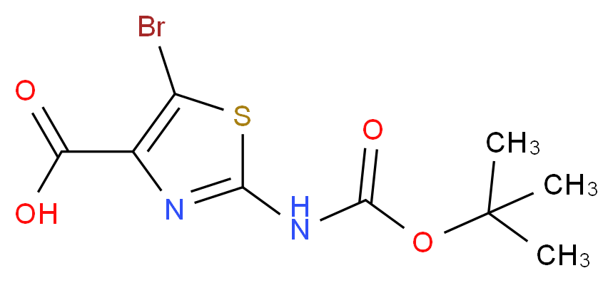 N-Boc-2-Amino-5-bromothiazole-4-carboxylic acid_分子结构_CAS_914347-09-4)