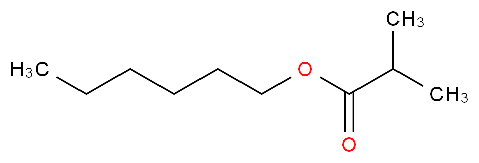 hexyl 2-methylpropanoate_分子结构_CAS_2349-07-7