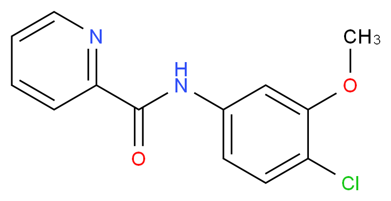 N-(4-chloro-3-methoxyphenyl)pyridine-2-carboxamide_分子结构_CAS_1161205-04-4