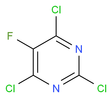 2,4,6-Trichloro-5-fluoropyrimidine_分子结构_CAS_6693-08-9)