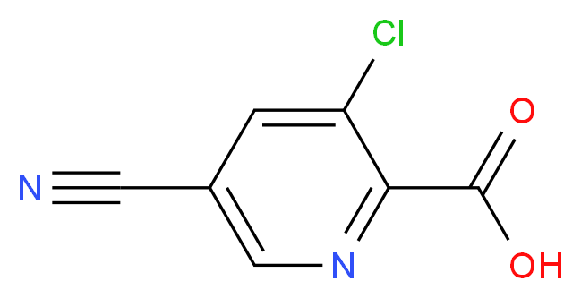 3-Chloro-5-cyano-2-pyridinecarboxylic acid_分子结构_CAS_)