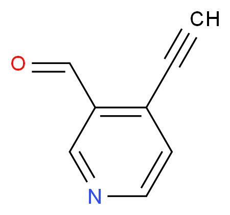 4-ethynylpyridine-3-carbaldehyde_分子结构_CAS_1196156-77-0