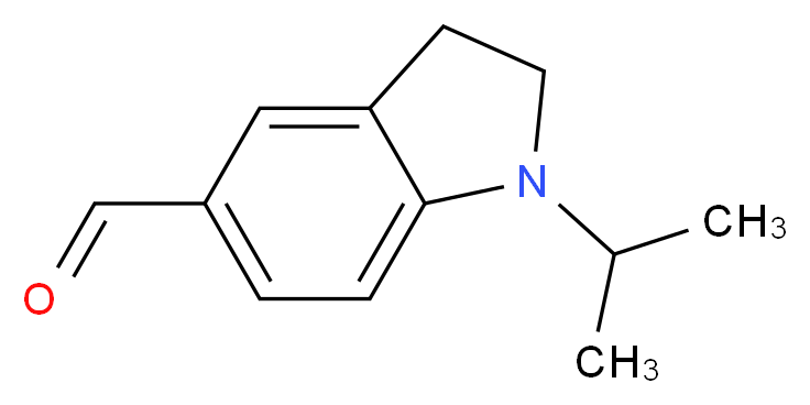 1-(propan-2-yl)-2,3-dihydro-1H-indole-5-carbaldehyde_分子结构_CAS_876710-70-2