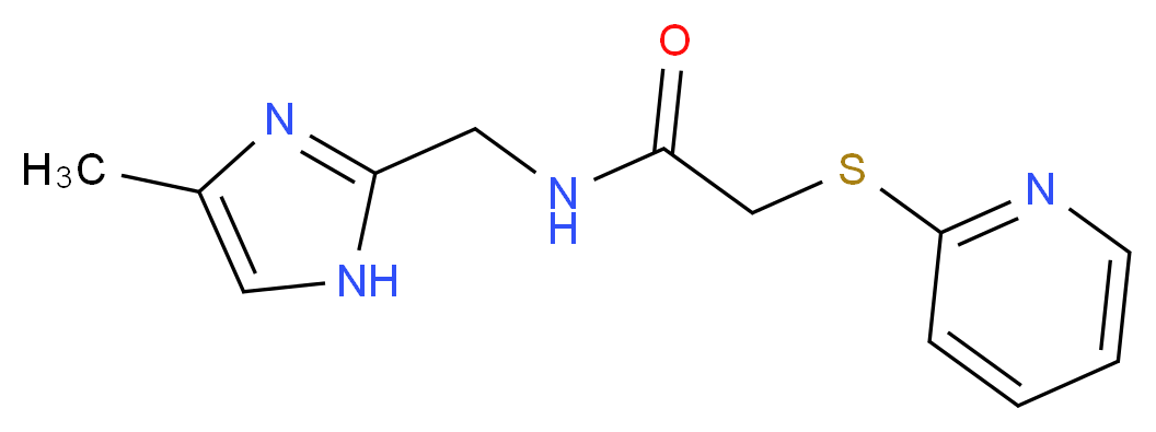 N-[(4-methyl-1H-imidazol-2-yl)methyl]-2-(pyridin-2-ylthio)acetamide_分子结构_CAS_)