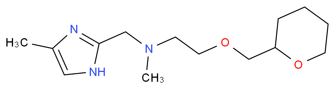 N-methyl-N-[(4-methyl-1H-imidazol-2-yl)methyl]-2-(tetrahydro-2H-pyran-2-ylmethoxy)ethanamine_分子结构_CAS_)