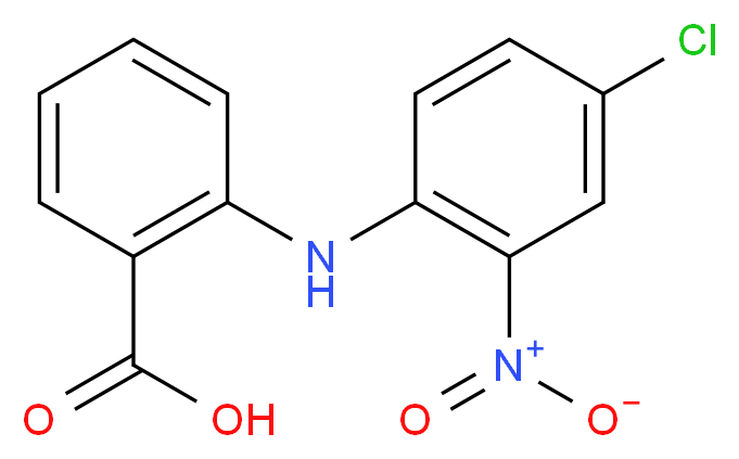 2-[(4-CHLORO-2-NITROPHENYL)AMINO]-BENZOIC ACID_分子结构_CAS_60091-87-4)