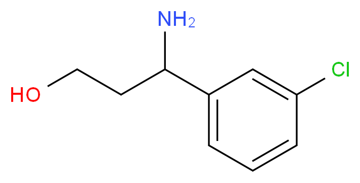 3-Amino-3-(3-chlorophenyl)-propan-1-ol_分子结构_CAS_68208-25-3)