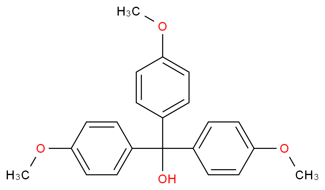 tris(4-methoxyphenyl)methanol_分子结构_CAS_3010-81-9