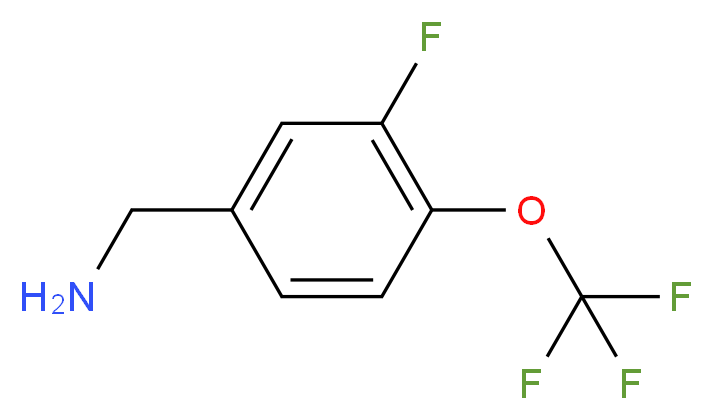 [3-fluoro-4-(trifluoromethoxy)phenyl]methanamine_分子结构_CAS_886499-13-4