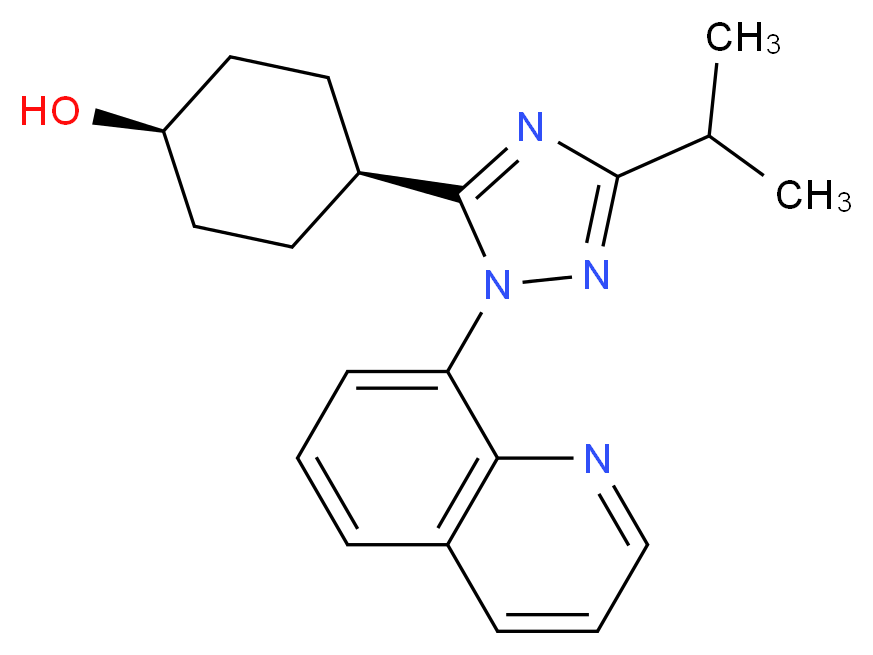 cis-4-(3-isopropyl-1-quinolin-8-yl-1H-1,2,4-triazol-5-yl)cyclohexanol_分子结构_CAS_)