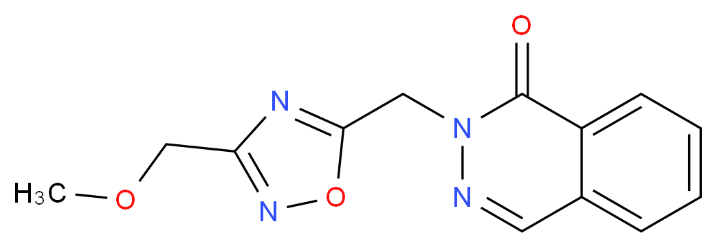2-{[3-(methoxymethyl)-1,2,4-oxadiazol-5-yl]methyl}phthalazin-1(2H)-one_分子结构_CAS_)